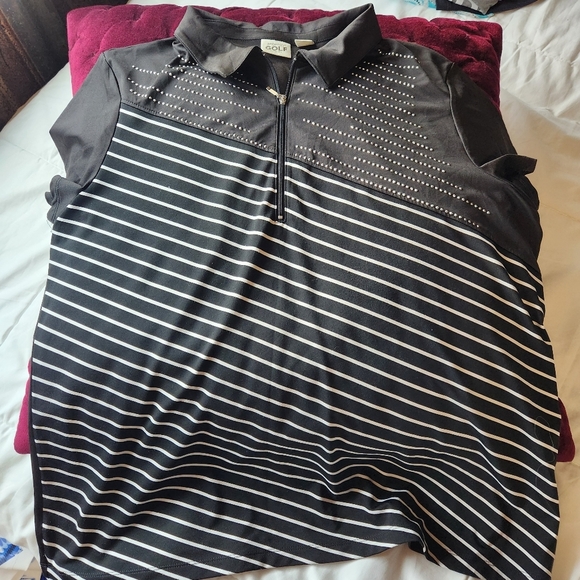 Size 3/xl  Chico black striped shirt. - Picture 3 of 3